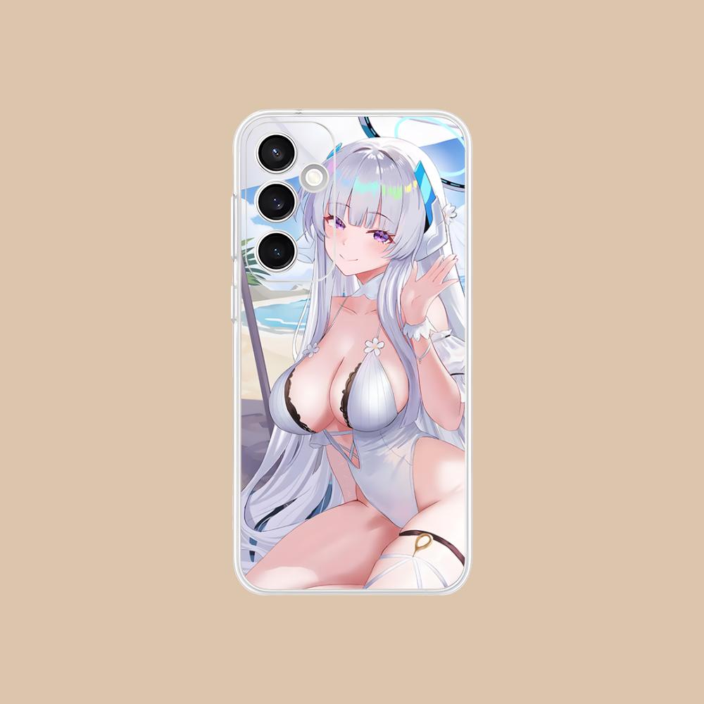 Blue Archive Ushio Noa Phone Case for Samsung Galaxy S25 S24 S23 S22 S21Plus FE Ultra Clear Colorful Cover Luxury Smartphone