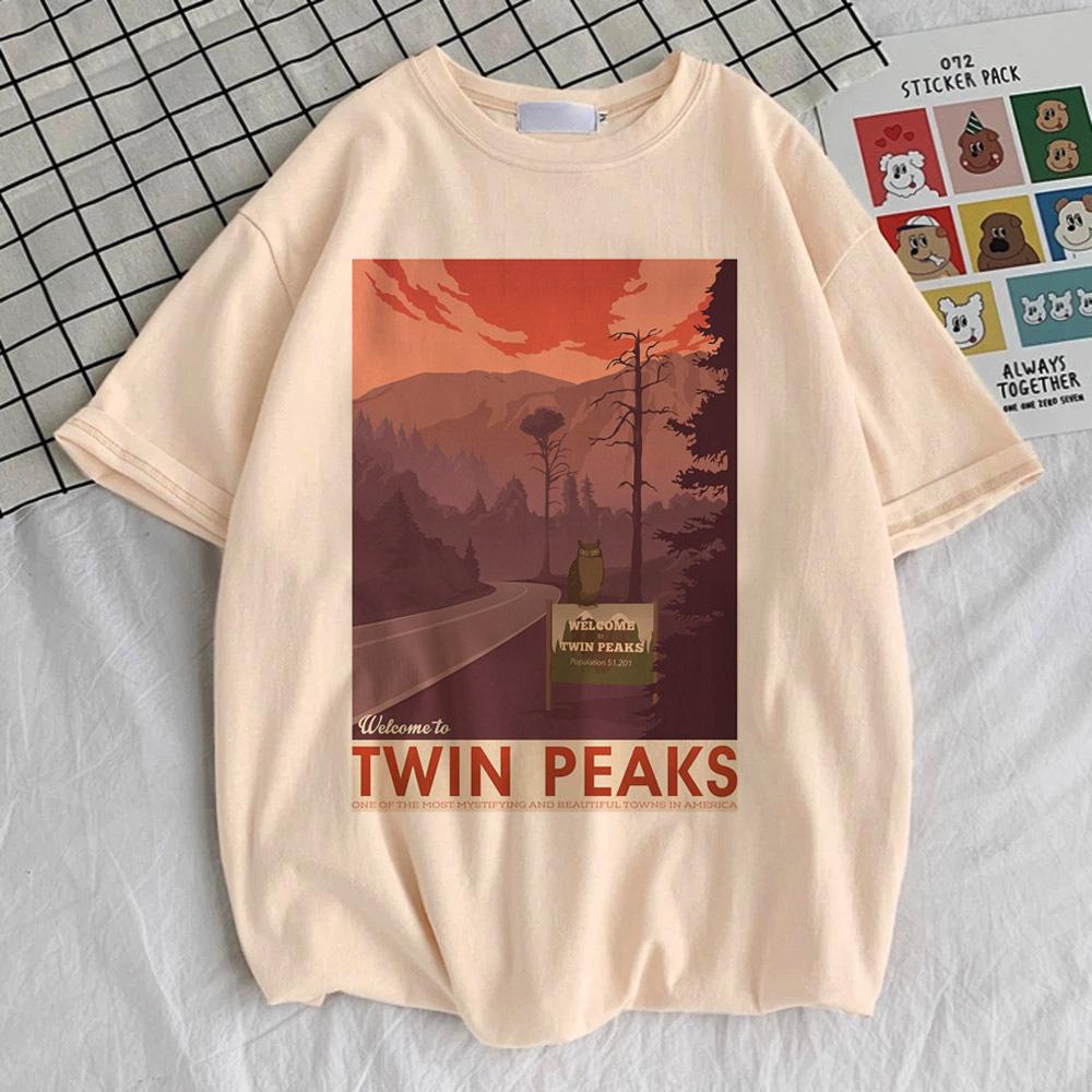 

Twin Peaks Ring Owl top tees teen Pop Culture Colorful korean clothes Retro tshirt graphic Trendy 80s Vintage Classic 2000s S