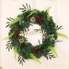 55CM Olive Pine Needle Christmas Wreath with Word Sign for Front Door or Living Room Decoration