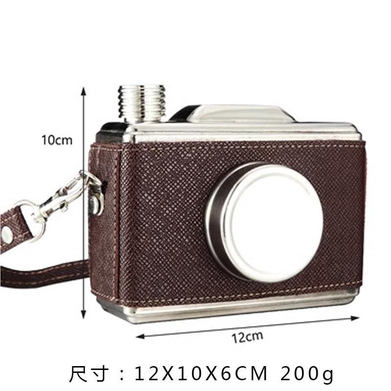 

11 Oz Stainless Steel Hip Flask With Straps Hidden Flask For Liquor Disguised Alcohol Container Bottle Outdoor коричневий