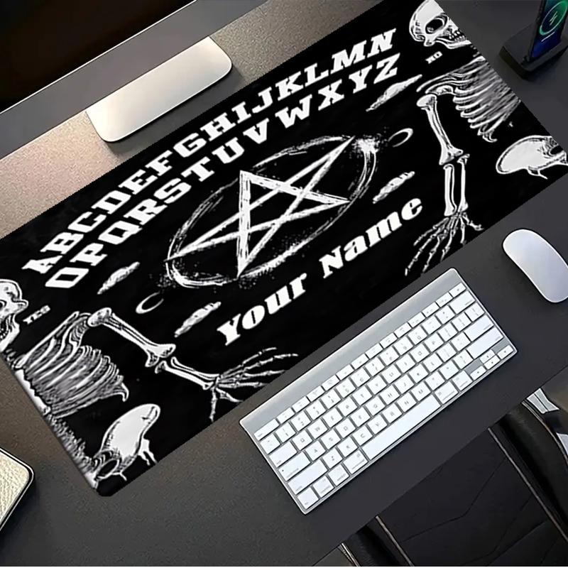 1PC Custom Name Skeletal Ouija Board Mouse Pad, Keyboard and Mouse Desk Pad, for Computer Notebook  Birthday Gift For Any Room Or Office