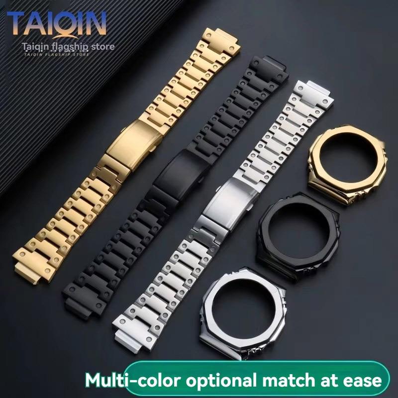GA2100 Pulseira de Caixa de Metal Para Casio G-SHOCK ga2100 GA2110 GA-B2100 Pulseira de Relógio de Aço Inoxidável Modificação Acessórios de Bisel Sólido