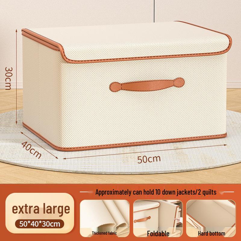 Cutie de Depozitare Pliabilă pentru Garderobă de Mare Capacitate cu Capac pentru Haine și Articole de Îmbrăcăminte pentru Dormitor