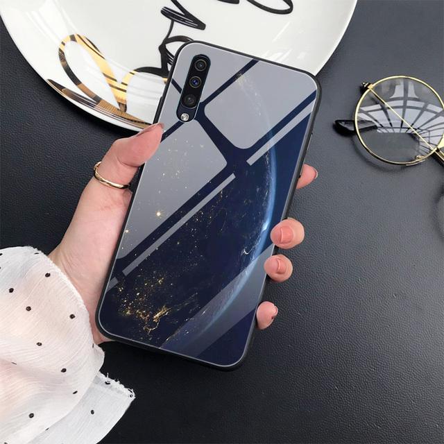 

Чехол «Космическая земля» для Samsung Galaxy A52 A71 A72 A70 A73 A53 A13 5g A03 A22 A21s A03 Core A42, чехол из закаленного стекла Capinha For Samsung A72