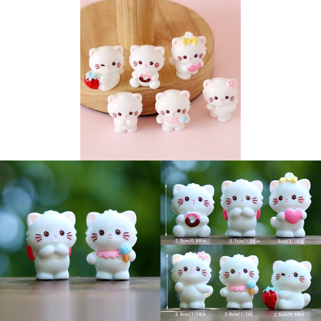 Resin Cat Miniature Collectible Figurine With Diy Landscape Decor For Kids And Adults