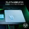 Razer Atlas White Edition Glass gaming mouse pad for frictionless mousing Premium tempered glass surface Optimized for optical sensors with micro-etch