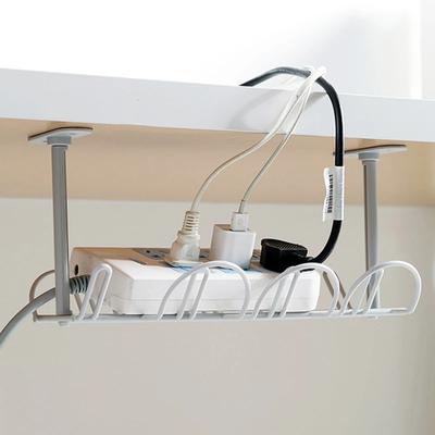 Selbstklebendes Aufbewahrungsregal für Steckdosen unter dem Schreibtisch, Kabel-/Steckerleisten-Organizer, Regal, Kabelmanagement-Fach, starker Hängehalter