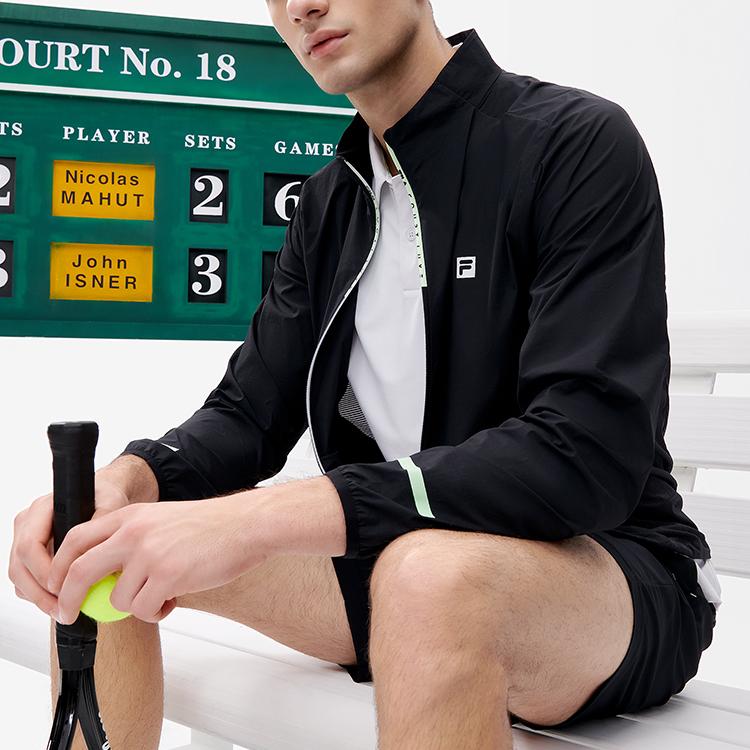 New FILA Athletics Jacket Summer Spring Fall Men's Pitch Black A11M223703F-BK