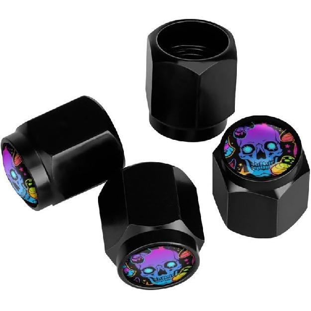 

Colorful Mushrooms Tire Valve Stem Caps, Aluminum Black Stem Tire Valve Caps Universal Stem Covers for Cars, SUVs, Trucks, Bikes, Motorcycles, Multicolor1