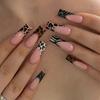 Autumn and Winter Explosions Wear Nail Long Water Pipe French Leopard Print Pure Desire Spice Girl Style Nail Art Nail Art Nail Art Fake Nails
