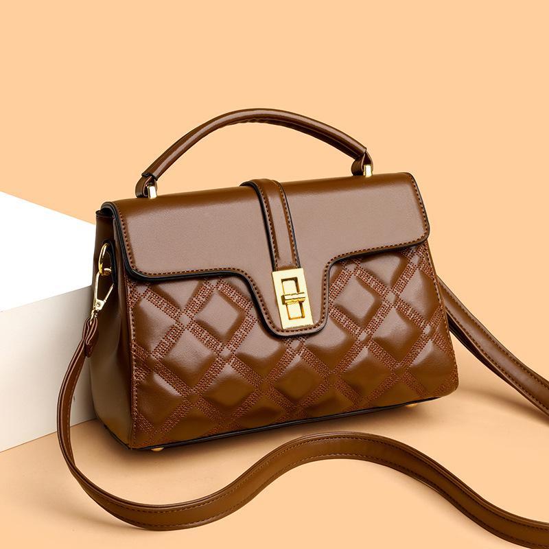 New Bag Women's Messenger Bag Fashion Versatile Popular Handbag Premium Atmosphere Commuter Shoulder Bag Small Square Bag