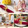100/50Pcs Premium Napkin Rings Laser Cut Foil Paper Napkin Holder For Wedding Party Dinner Table Decor Catering Services