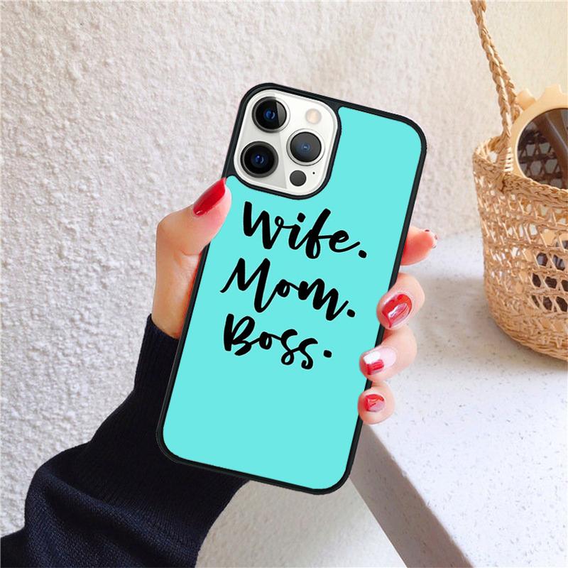 Wife Mom Boss Mum TPU Phone Case for iPhone 17 Air 16 PRO MAX 15 14 PLUS 12 11 13 Back Cover Fundas Shell coque