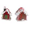 BAAJ-2PCS Mini Fairy Figurines Miniature Decoration Tabletop Miniatures Christmas Houses Christmas Houses