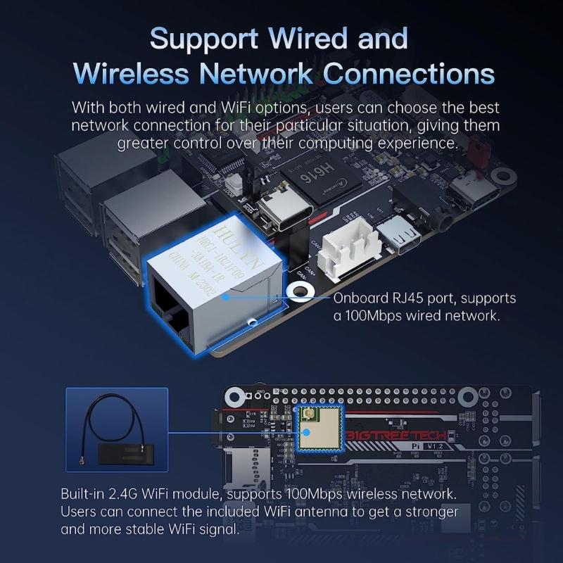 3D tiskárna Pi V1.2 + TFT35 SPI V2.1 řídicí deska, sada SPI LCD displeje, čtyřjádrový 64bitový procesor ARM CortexA53 1,5 GHz