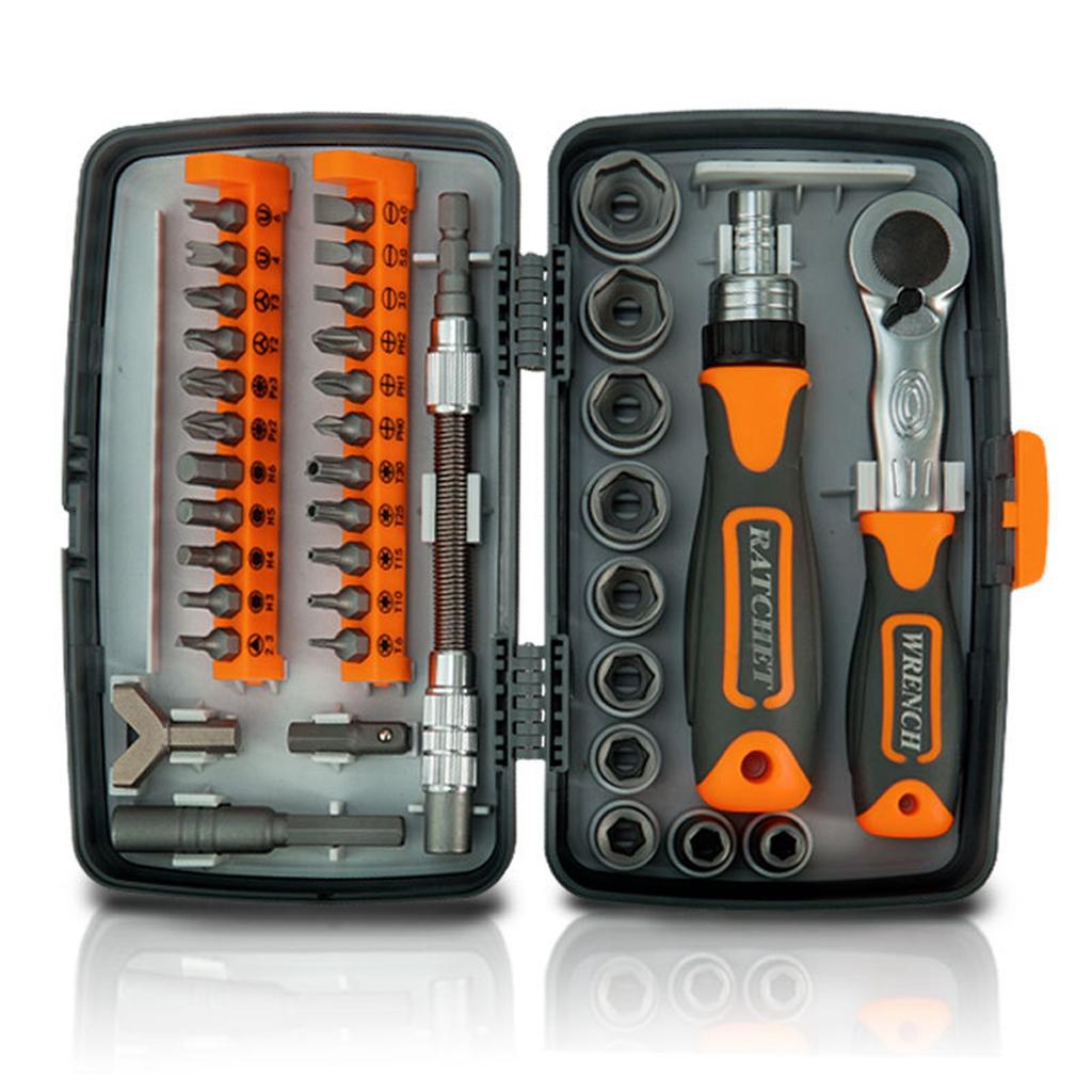 Labor Saving Ratchet Bit Set 38 in 1 Variety With   CRV Steel Material For Home Use
