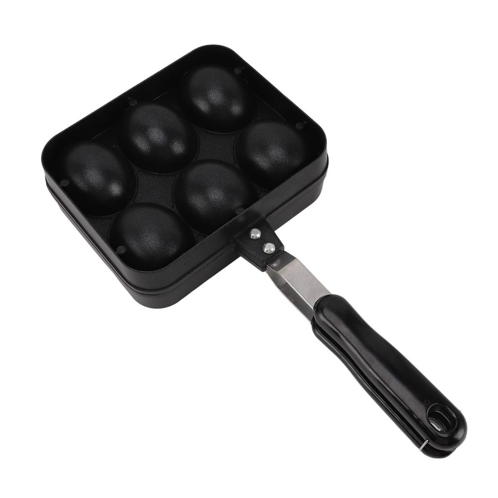 Oboustranná grilovací pánev Takoyaki s 6 otvory, nepřilnavá grilovací pánev Takoyaki, kuchyňská vaření, pečení, dort