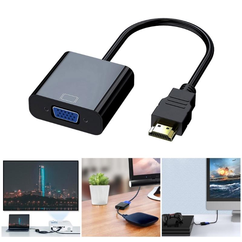 VGA-Adapter, Vergoldeter Anschluss, Schnelle Übertragung, Hohe Auflösung Für Desktop, Laptop, HDTV, Video-Unterstützung