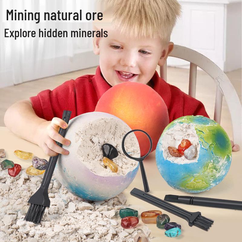 Handmade Archaeological Dig Eight-Planet Gemstone Bracelet Educational Toy