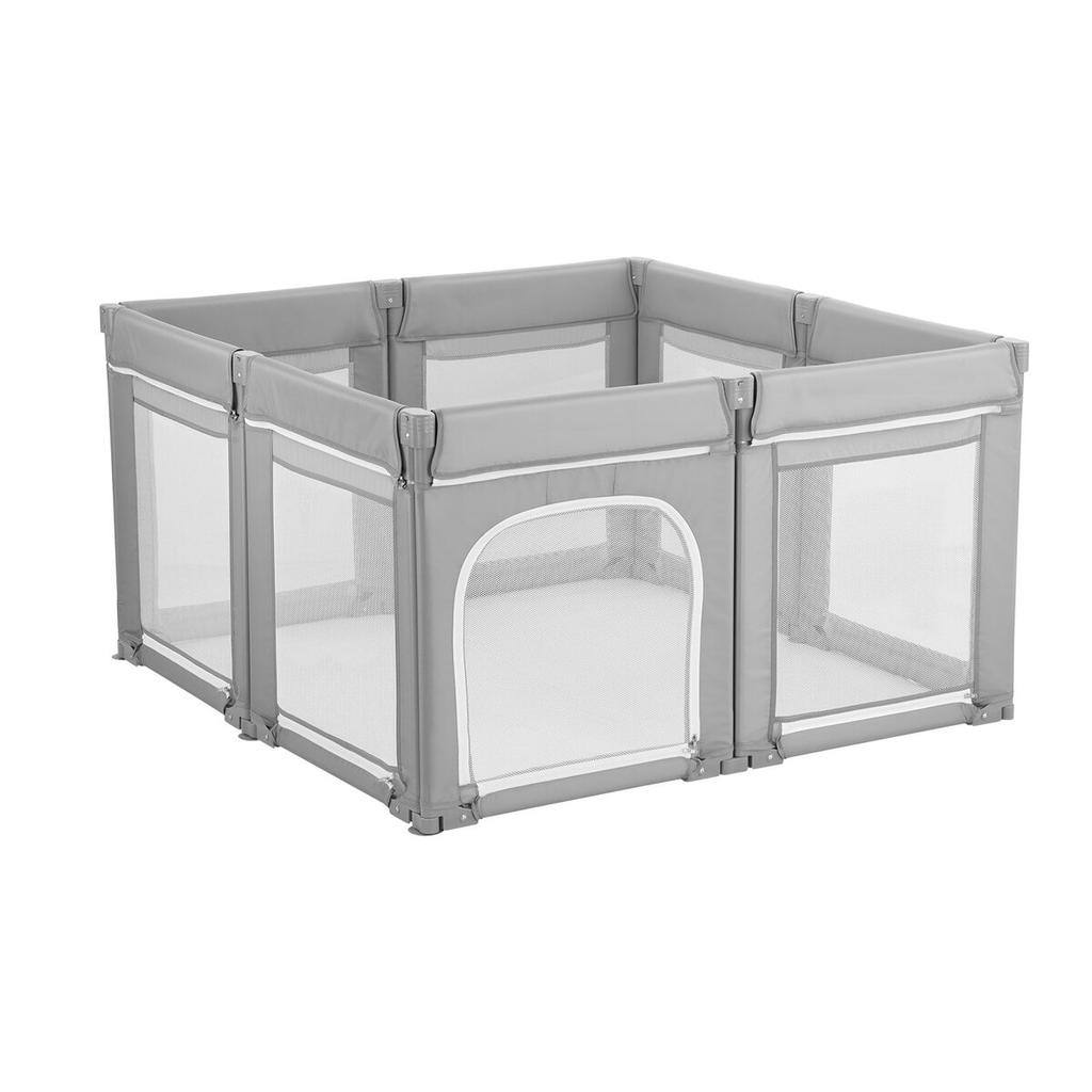 Cercadinho para Bebê, 1200 x 1200mm Cercadinho Dobrável para Crianças Pequenas, Cerca de Bebê para Uso Interno/Externo com Porta com Zíper e Malha Macia Respirável, Sem Frestas para Crianças Pequenas