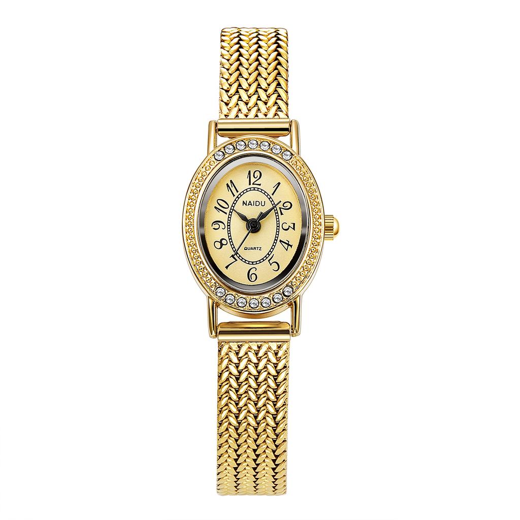 Casual and Versatile Woven Stainless Steel Mesh Strap Retro Bohemian Style Simple Watch