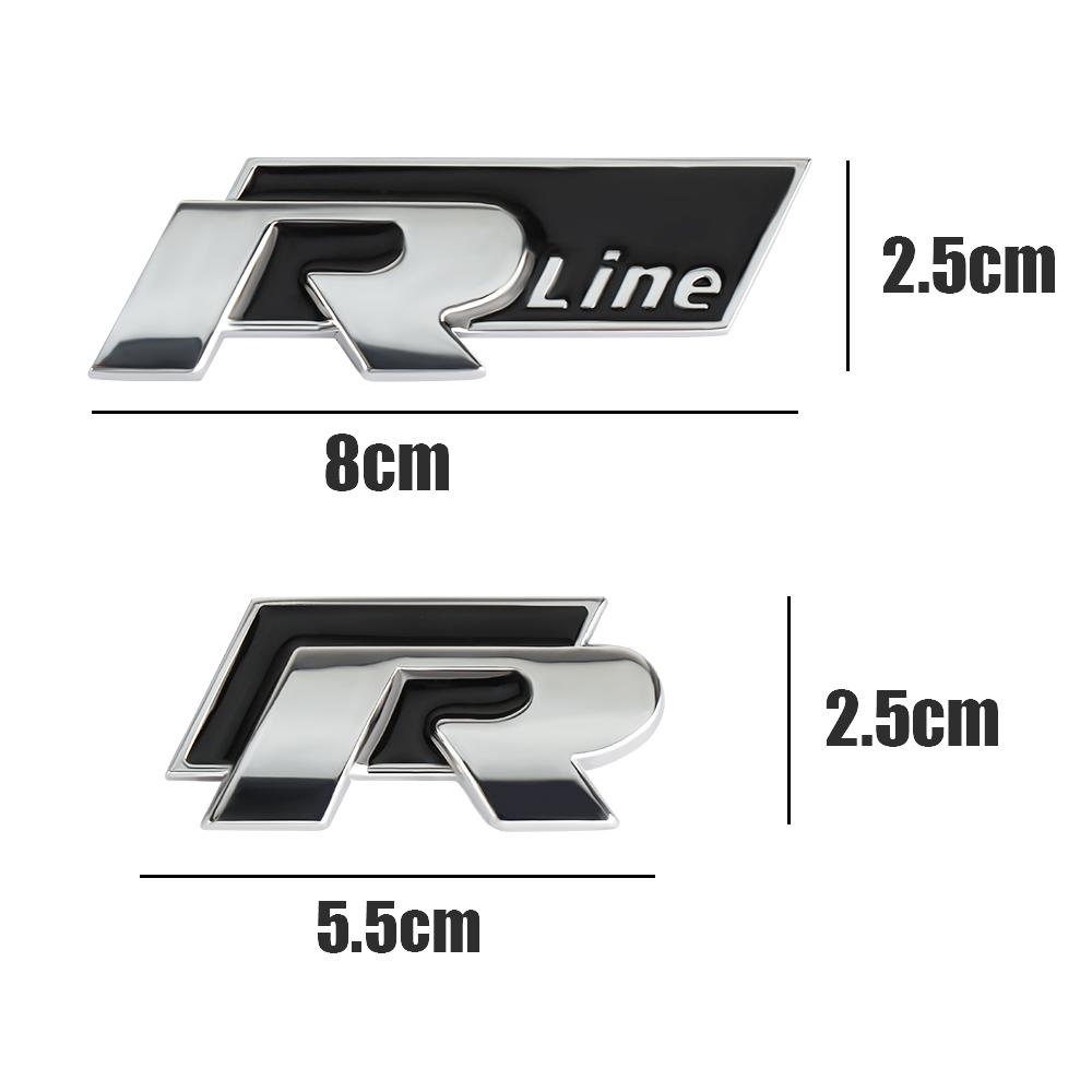 2025 Hot 1Pcs Car Metal Badge Side Body Fender Trunk Stickers For Volkswagen GTI R Line Logo VW Scirocco GOLF MK6 Polo Tiguan CC