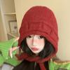 Geometric Pattern Wool Hat With Ear Protection For Winter Fashion