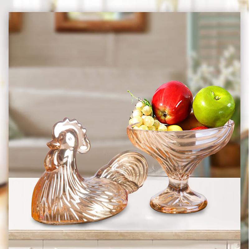 Bocal en Verre Fulevinci Style Européen Coq