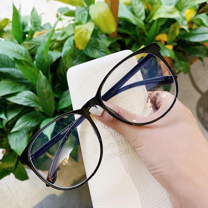 Transparent Computer Glasses Frame Women Men Anti Blue Light Round Eyewear Blocking Glasses Optical Spectacle Eyeglass EMA