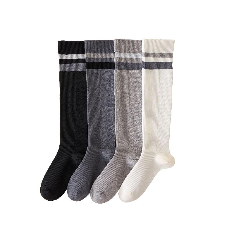 Pressure Sports Socks, Women's Fitness Running Muscle Compression Calf Socks, Professional Cycling Rope Skipping Long Stockings