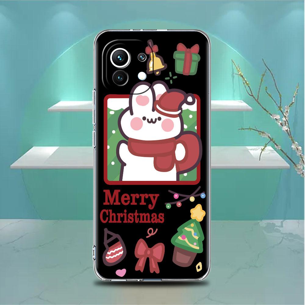 Schneemann Weihnachten Niedliche Klare Hülle Für Xiaomi Mi Poco X3 NFC M3 Pro F3 F1 11 Lite 12 Note 10 11T 9T Transparente Telefonabdeckung