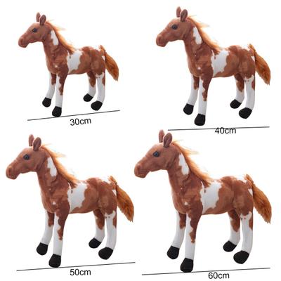 3D Simulation Horse Animal Plush Stuffed Doll Kids Toy Room Decor Photo Props