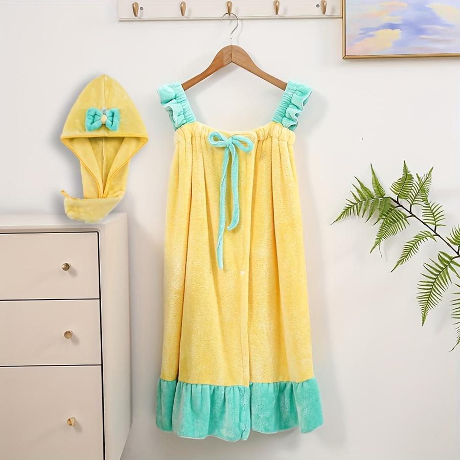 

Super Absorbent Microfiber Towels - Quick Dry, Butterfly Knot Design. Machine Washable. жовтий