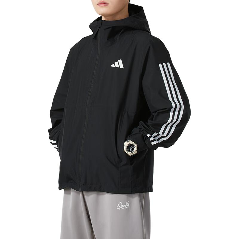 adidas ESSENTIALS 3 Stripes Jackets & Coats Men's Black JD1043