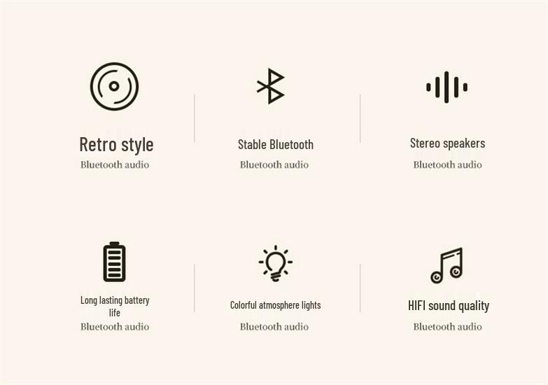 Retro Portable Bluetooth Desktop Speaker - Compact Outdoor Audio Gift