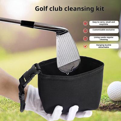 Golf Cleaner Bag Přenosná myčka golfových holí s klipsy Vodotěsná Lehký čistič golfového vybavení pro