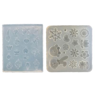 Blumenherz Anhänger Silikonform für DIY Halskette Schmuckherstellung Schlüsselanhänger Ornamente Handgefertigter Schmetterlingsanhänger Harz