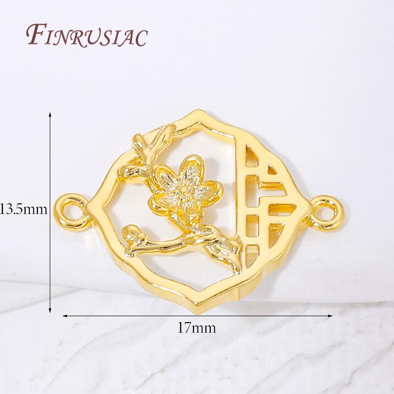 Connectors For Jewerly 18K Gold Plated Brass Connectors For Bracelets Accessories DIY Jewelry Making Supplies,Earrings Findings