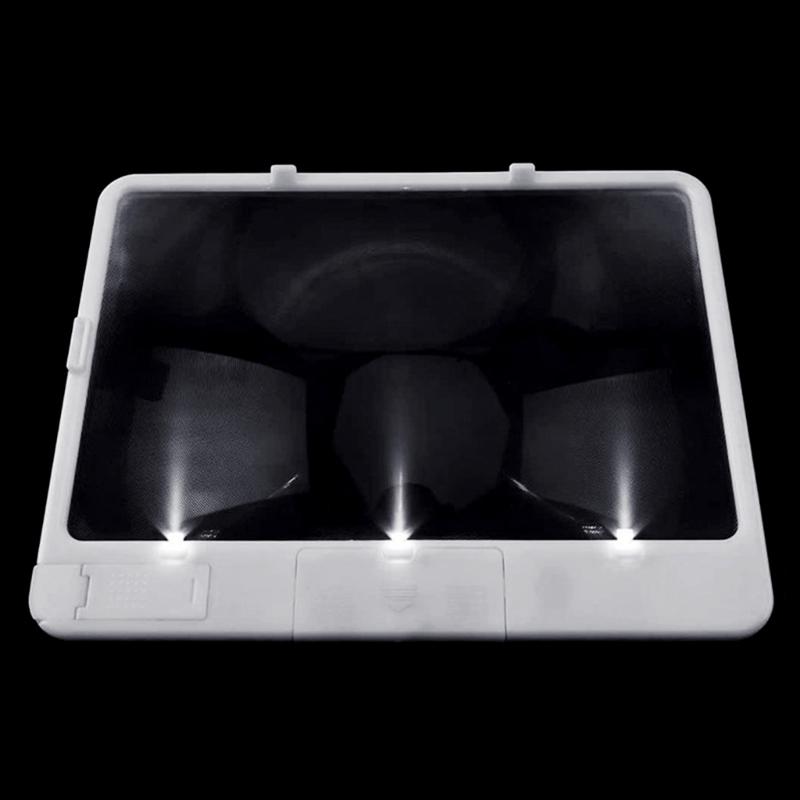 Magnifier Desktop With Led Desk Lamp Magnifying Glass Elderly Reader Brighter Viewer Screen Amplifier Reading Books