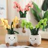 35cm Blumentopf Figur Simulation gefüllt Plüschtier Figur Cartoon Anime niedliches Kissen Spaß Heimdekoration Büro Ornament