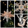 Shatterproof Acrylic Snowflakes Hanging Decorations For Indoor and Outdoor Christmas Displays