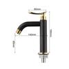 Bathroom Faucet Stainless Steel Sink Tap Black&Gold Single Cold Water Washbasin Tap Deck-mounted Bathroom Basin Faucet