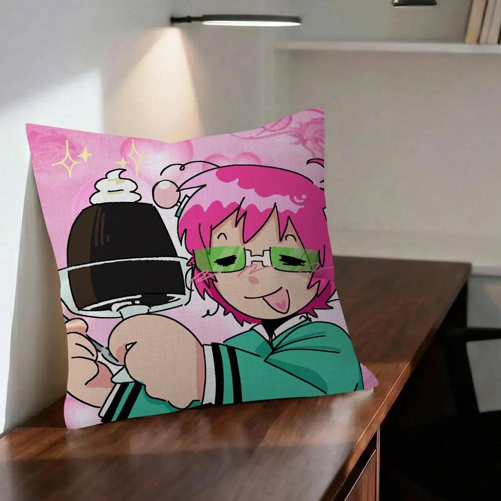 Saiki K Disasterus Life Saiki Kusuo Japanese Anime Pillow Cover Design cushion Cover decor Holiday Decorati