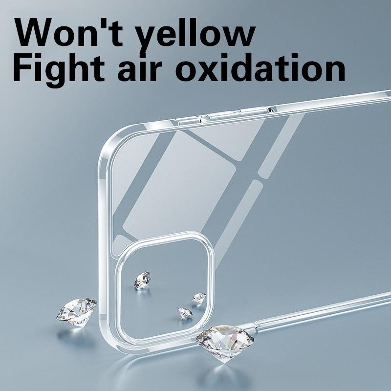 Luxury Ultra Thin Soft TPU Silicone Case for iPhone 17 16 15 11 12 13 Mini 14 Pro Max X XR 7 8 Plus Transparent Back Cover Case