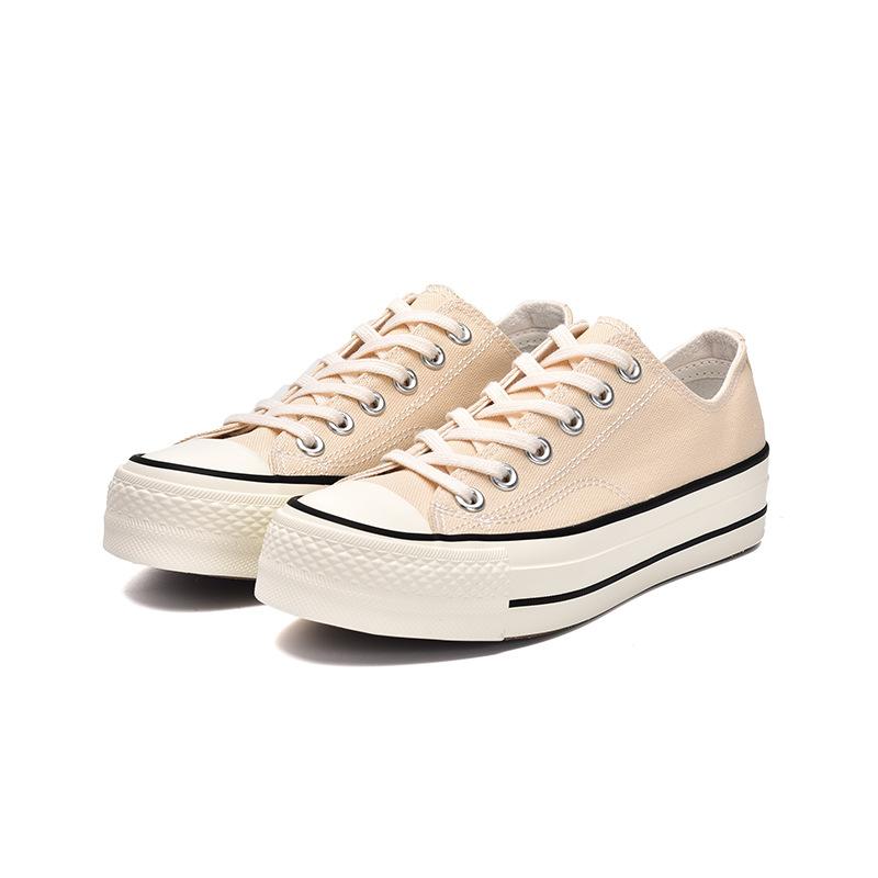 

Классические универсальные мужские и женские одинаковые повседневные модные трендовые ретро однотонные парусиновые туфли на плоской подошве с дышащим низким верхом 40 бежевый