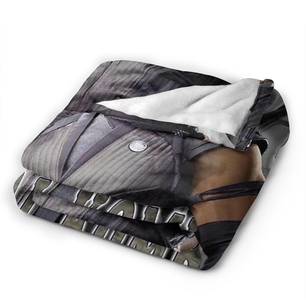 Mortal Kombat Smoke MK Blankets Fleece Warm Throw Blankets for Bedroom Sofa Bedspread