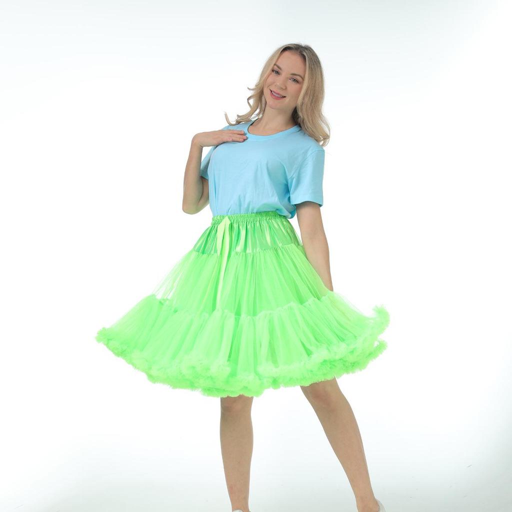 Adult Lolita Super Puffy Hexagonal Mesh Skirt Petticoat for Cosplay Dance