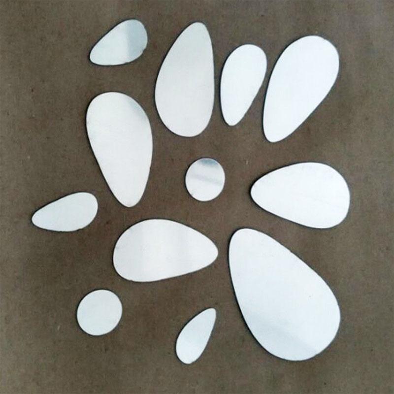 Set Luxos de 12 Autocolante de Perete din Vinil Oglindă pentru Decor Unic al Casei și Artă