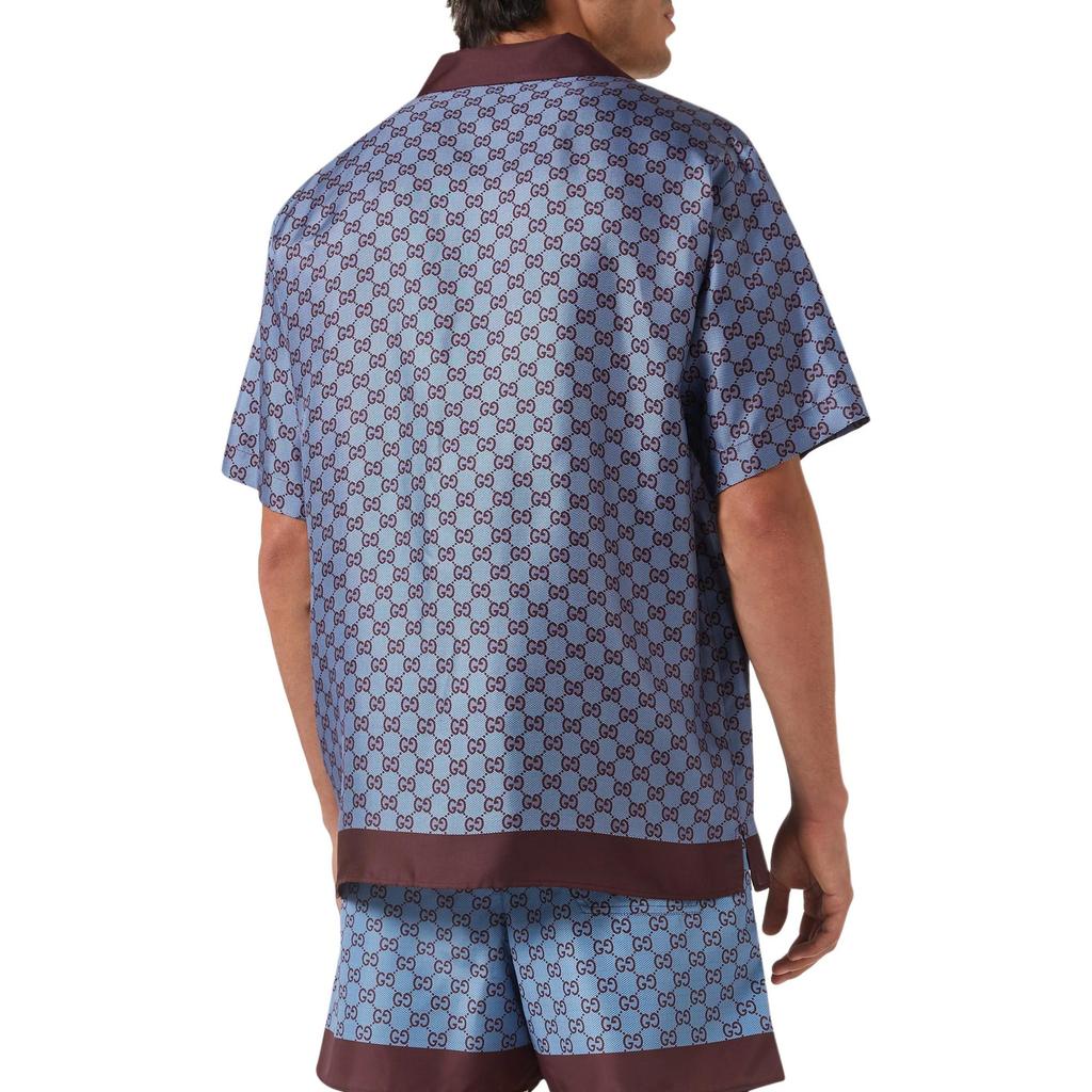 GUCCI Regular Fit Printed Silk Twill Shirt 794907-ZASG3-6006
