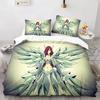 3D Print Fairy Tail Anime Natsu Bedding Set Duvet Cover Bed Set Quilt Cover Pillowcase Comforter king Queen Size Boys Adult Tool